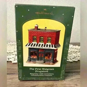 Hallmark NEW 2001 “The 1st Walgreen’s Drugstore” 100th Anniversary Christmas orn